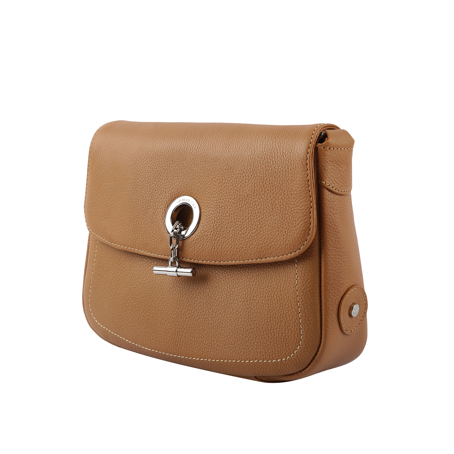 Lamarthe Paris Umhängetasche Cognac Vollleder