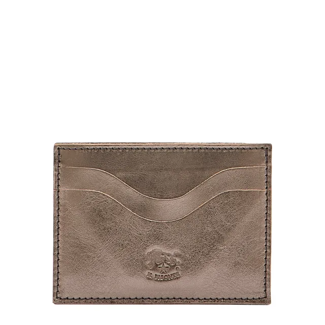 Il Bisonte Salina Kartenetui Vollleder bronze metallic