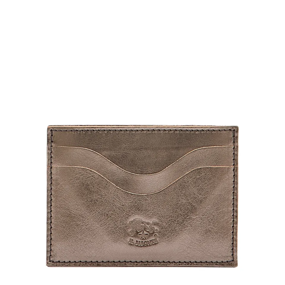 Il Bisonte Salina Kartenetui Vollleder bronze metallic