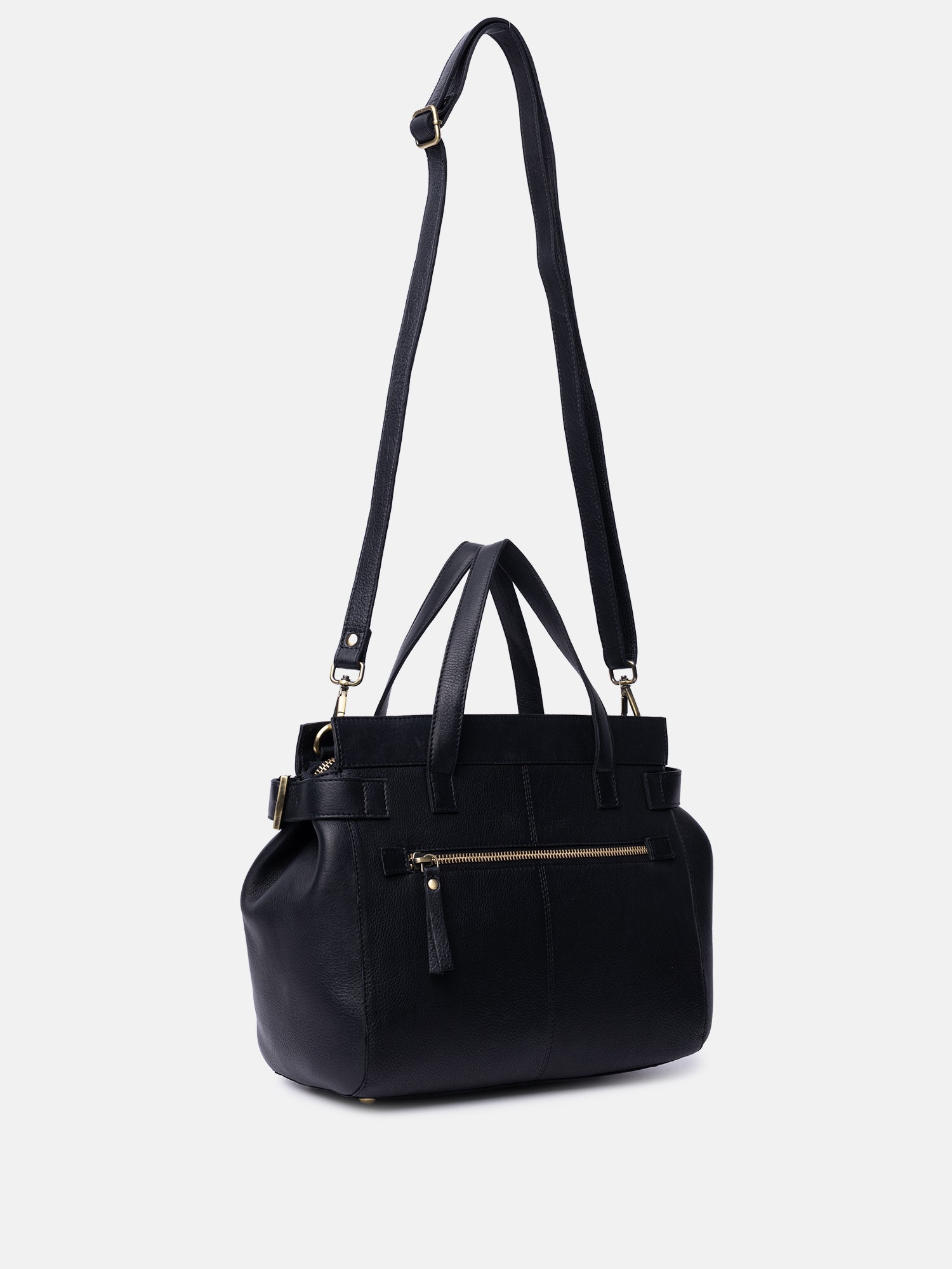 RE:DESIGNED Siri Small 6660 Handtasche Schwarz Vollleder