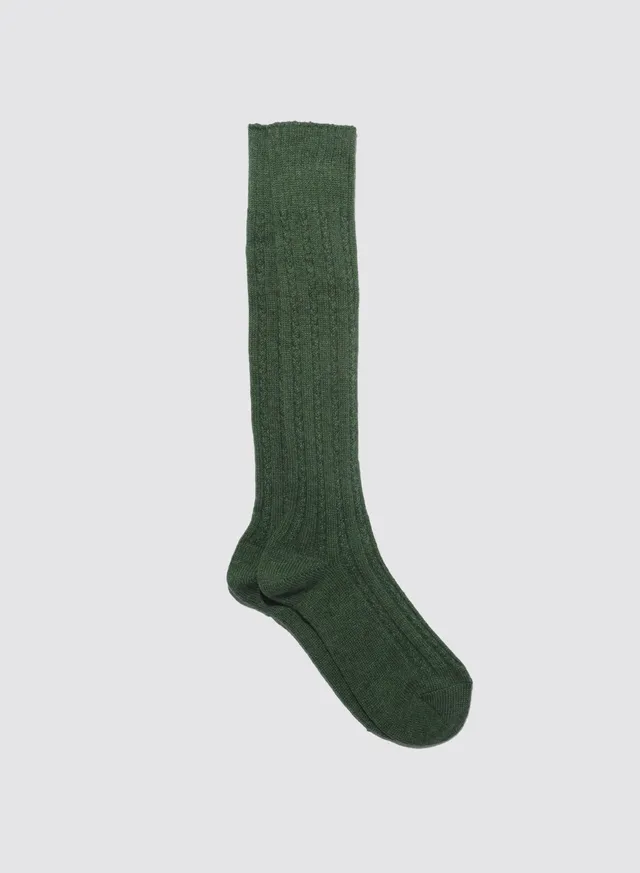 Maria la Rosa Scotland Cashmere Socken Waldgrün