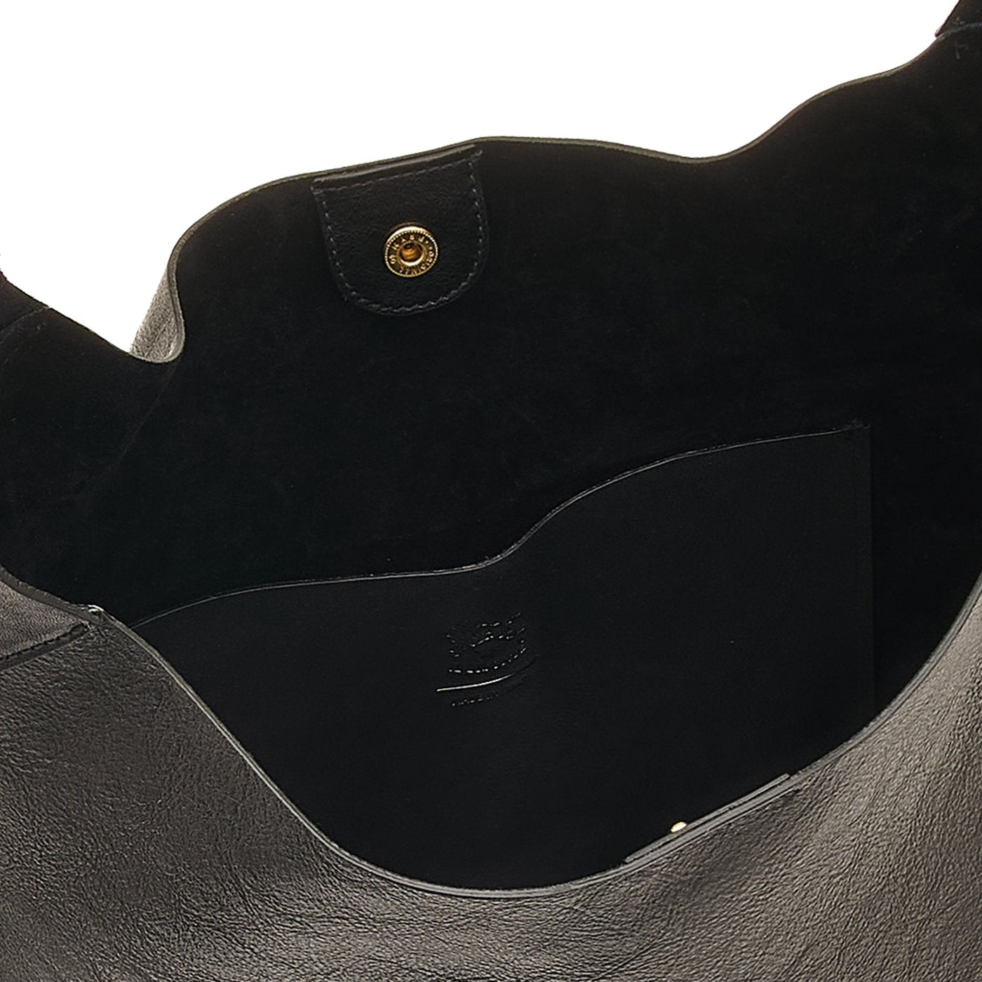 Il Bisonte Le Laudi Schultertasche Schwarz Vollleder Damen
