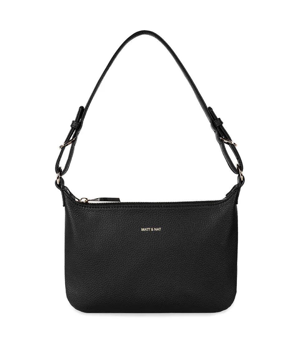 Matt & Nat Jina Schultertasche Schwarz mit 2 Riemen