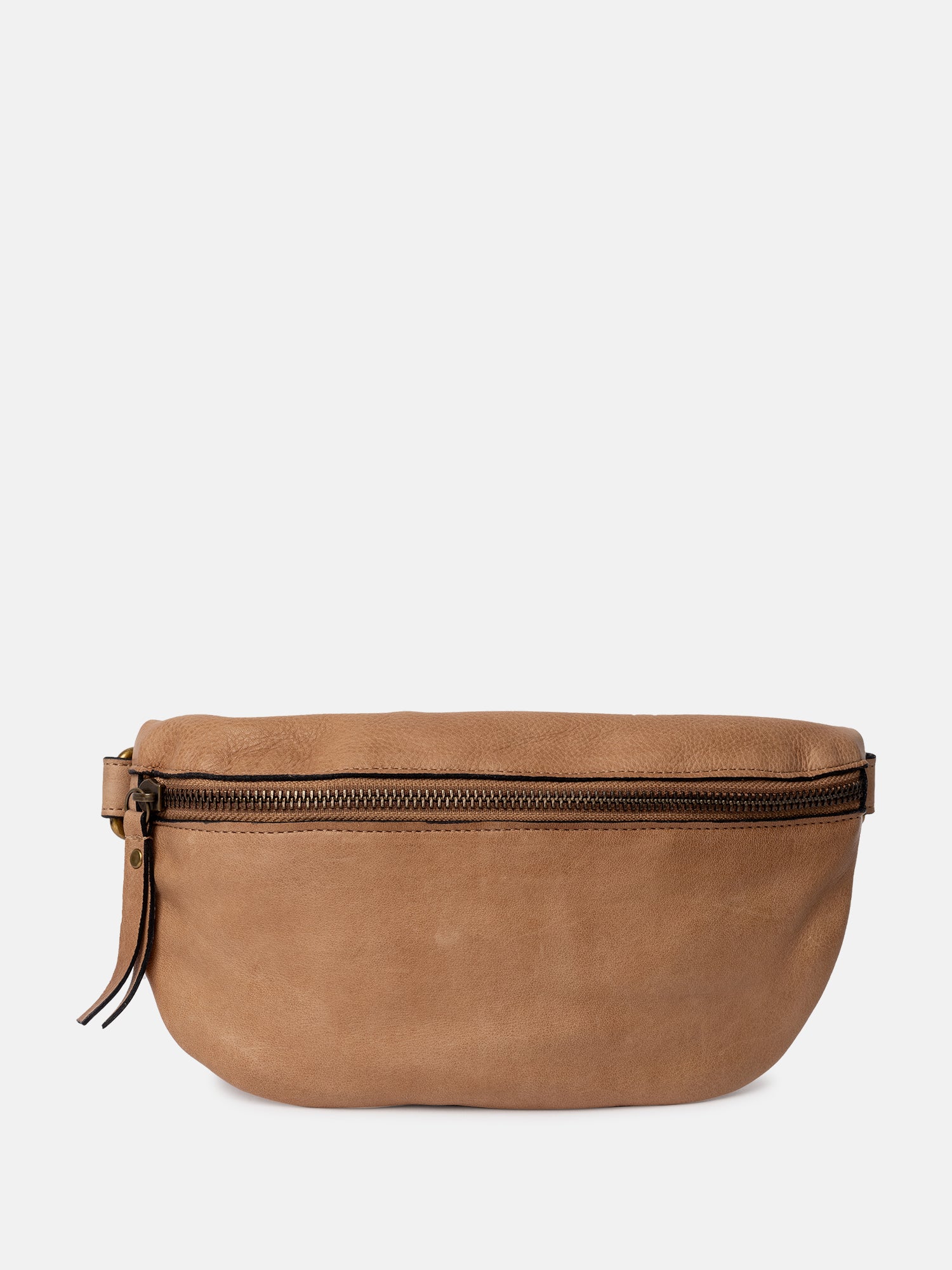RE:DESIGNED Gisela Bauchtasche Taupe Vollleder verstellbar