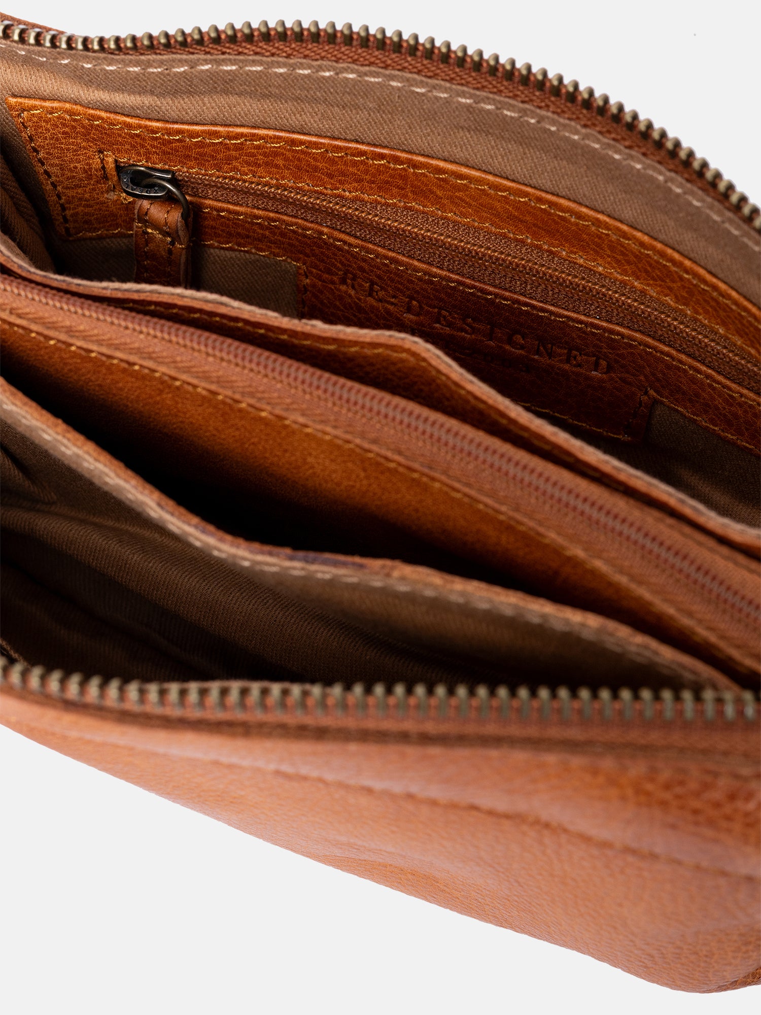 RE:DESIGNED Lisa Urban Clutch Burned Tan Vollleder