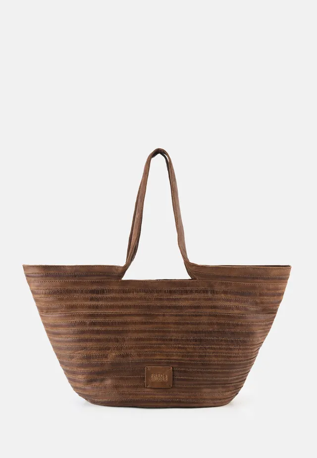 FREDsBRUDER Layer Tulip Shopper toffee Echtleder
