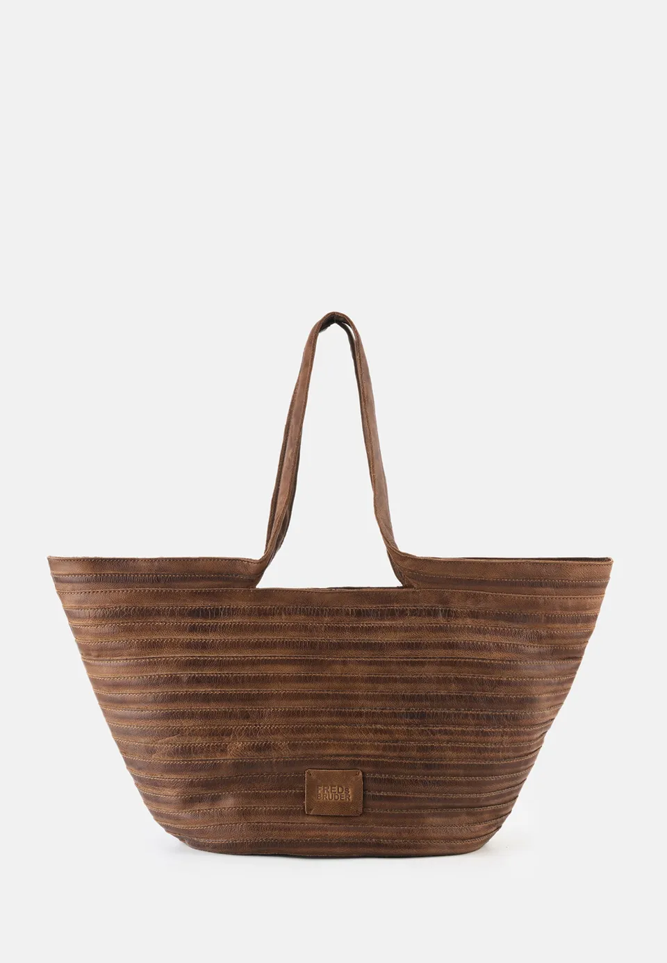FREDsBRUDER Layer Tulip Shopper toffee Echtleder