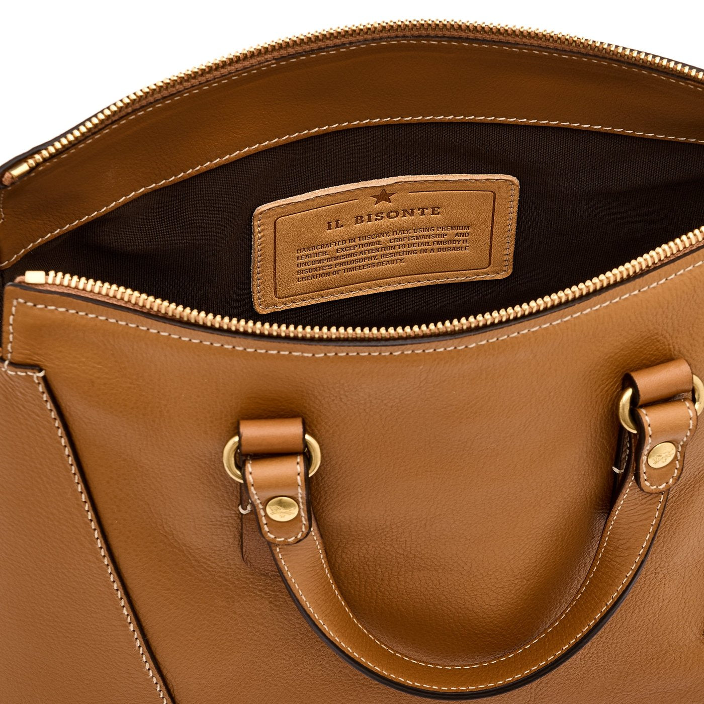Il Bisonte Storia Boston Handtasche Vollleder Einheitsgröße