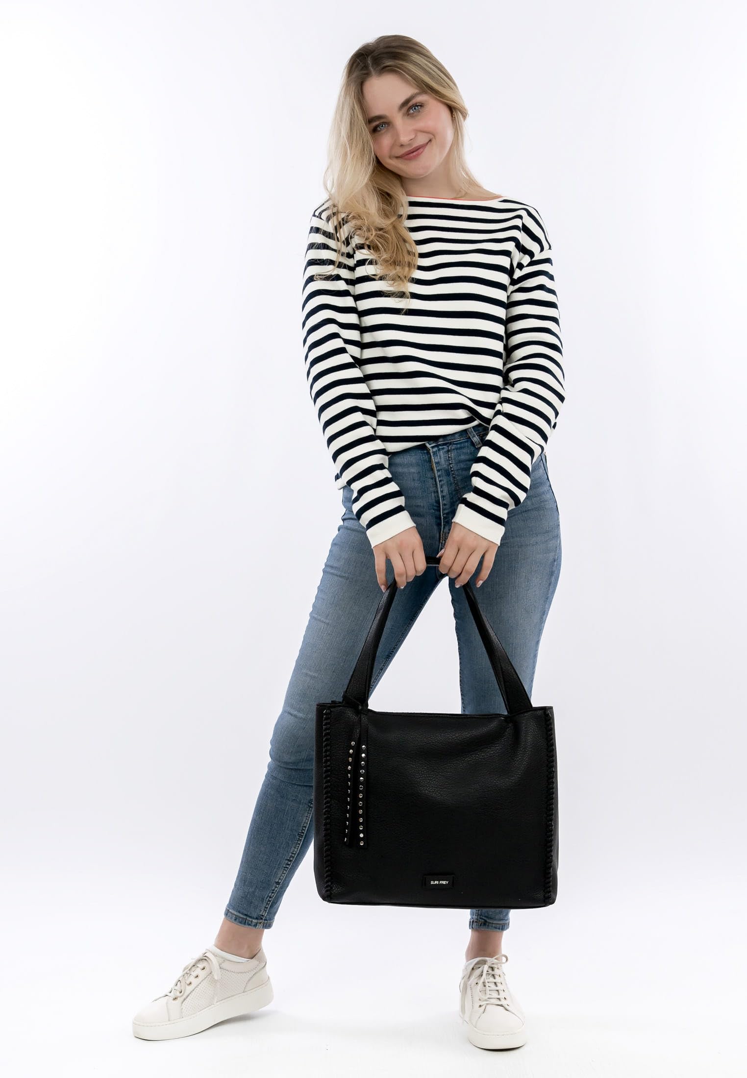 SURI FREY Franzy Cityshopper M Schultertasche Schwarz A4