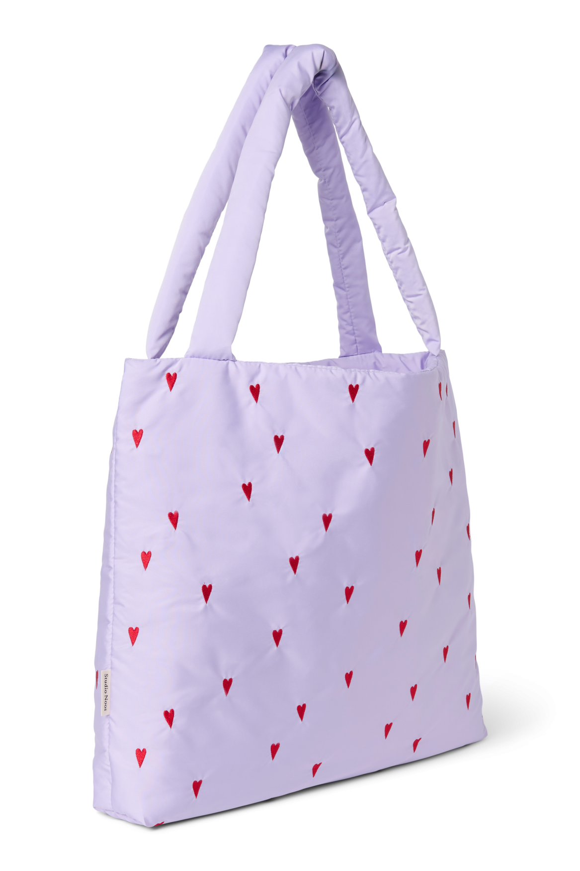 Studio Noos Puffy Mom Bag Shopper Umhängetasche Lila Herzen