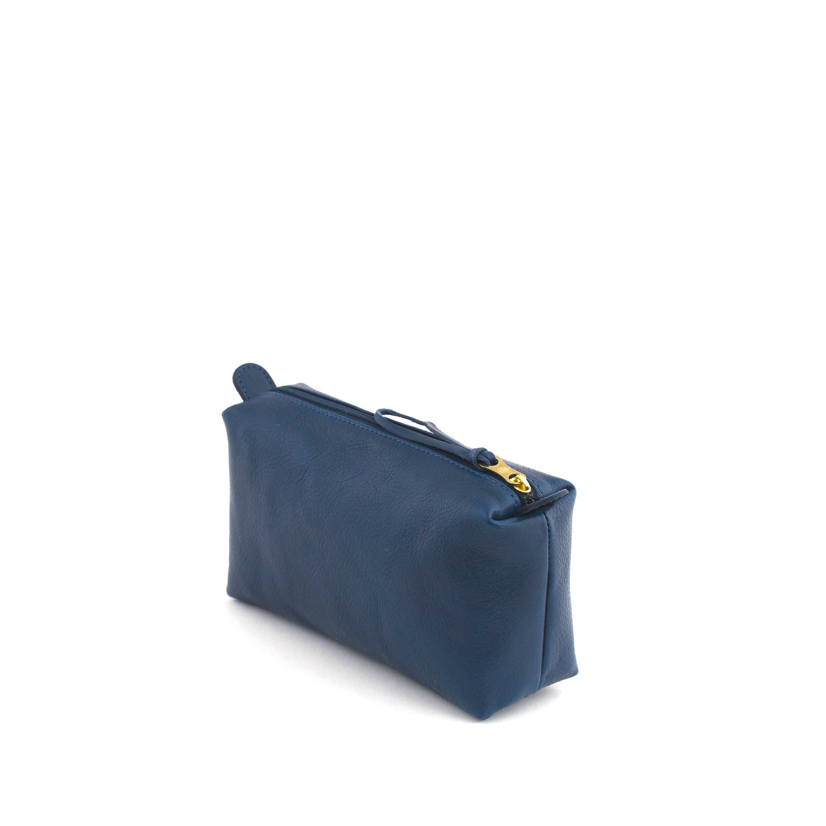 Il Bisonte Beauty-Case Leder Blau