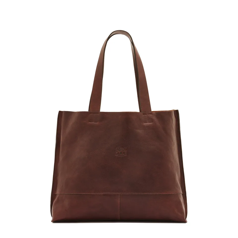 Il Bisonte Talamone Shopper Vollleder kaffee