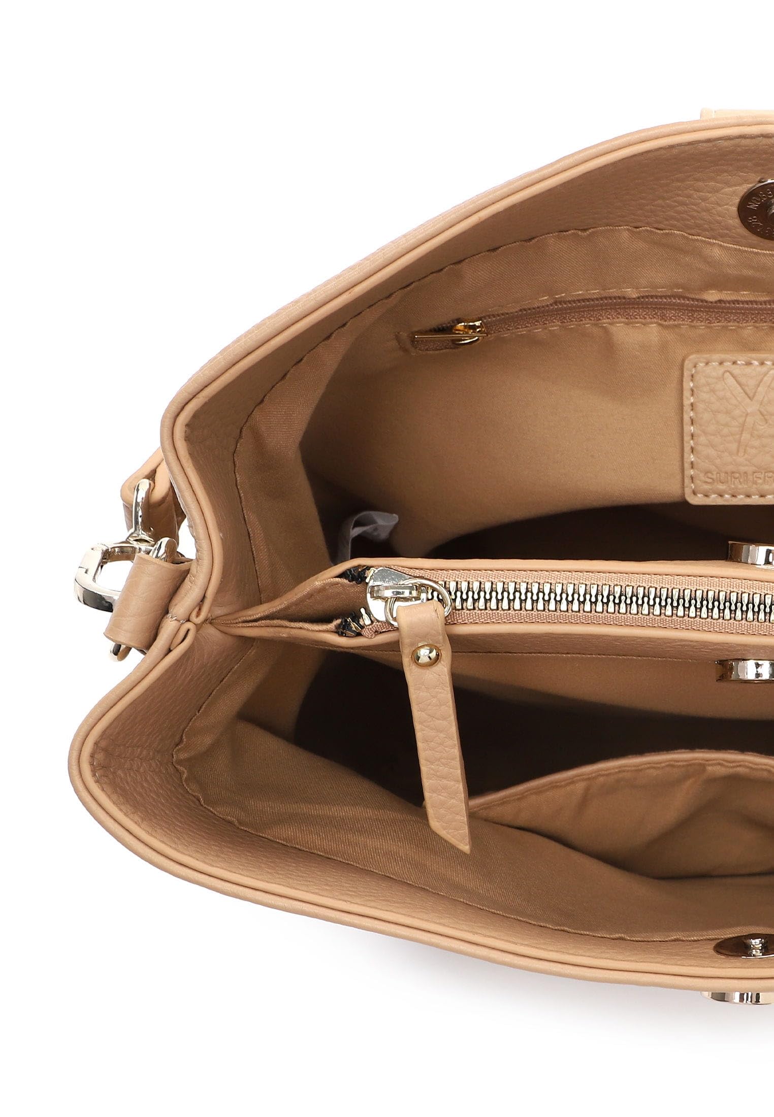 SURI FREY Keely 17224 Beutel Sand Lederoptik