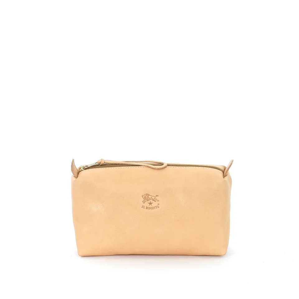 Il Bisonte Kosmetiktasche Beauty-Case Natur Vollleder