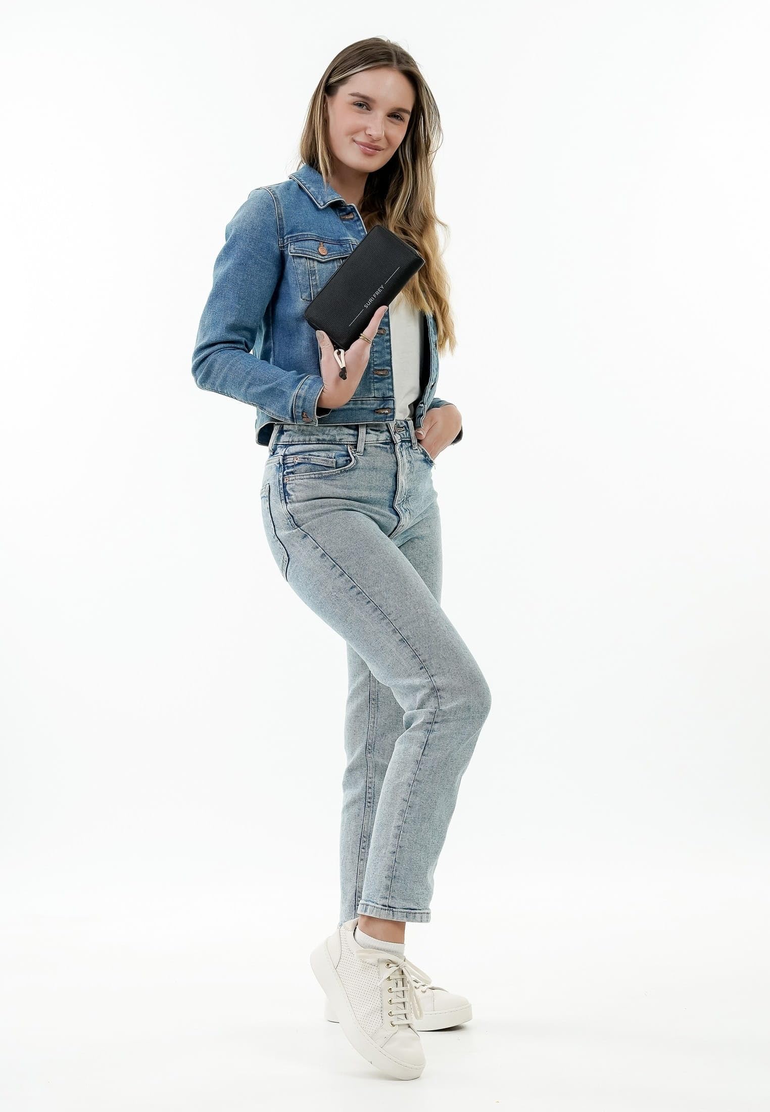 SURI FREY Cindy Zip Around Wallet Geldbörse Schwarz