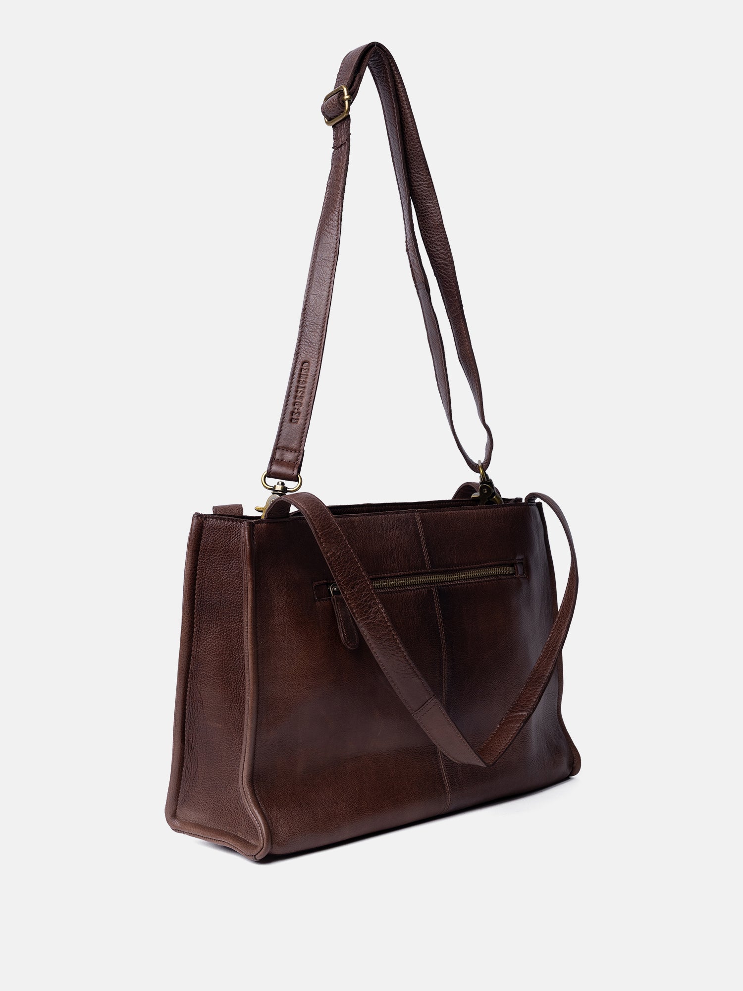 RE:DESIGNED Aro Small Schultertasche Woodsmoke Leder