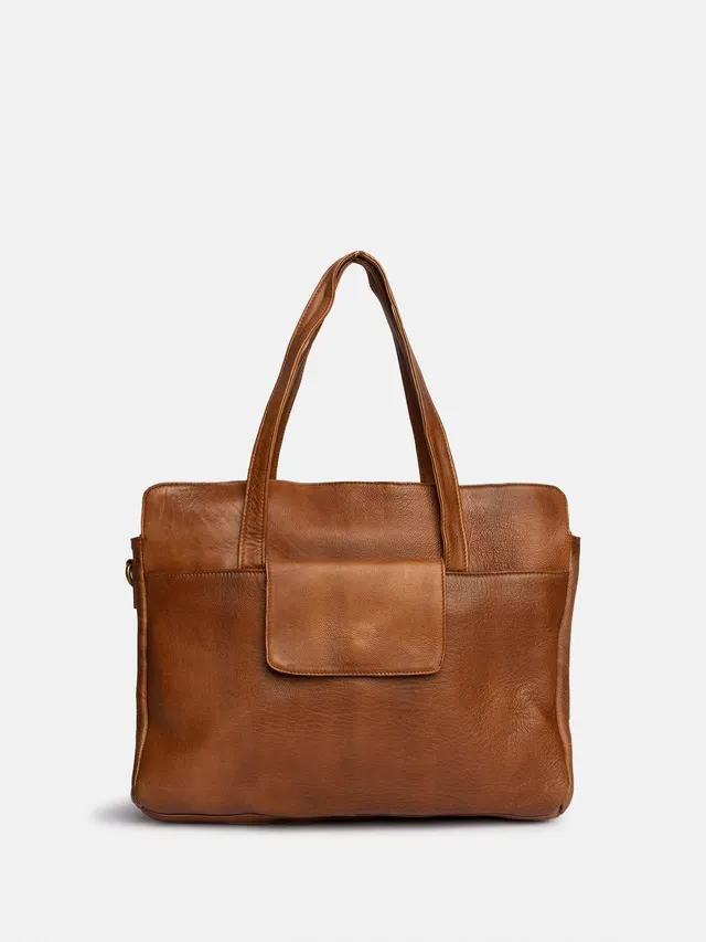 RE:DESIGNED Evia Urban Arbeitstasche Walnut Leder