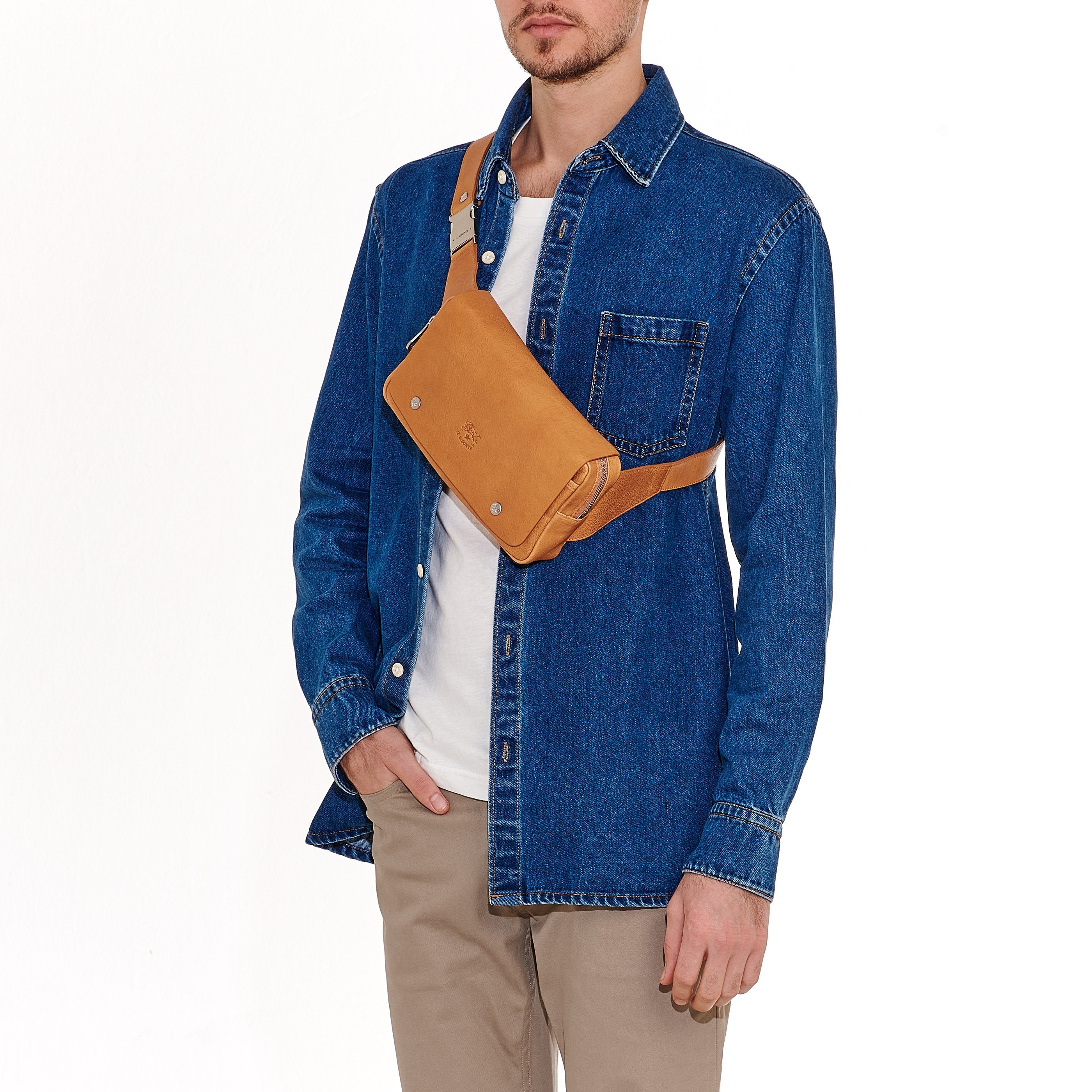 Il Bisonte Brolio Bauchtasche Herren Leder Naturale
