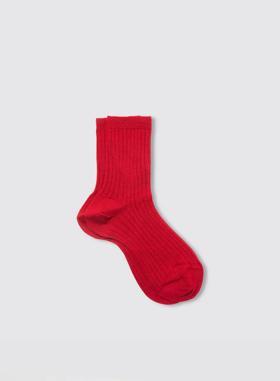 Maria la Rosa WQ023UN2199 Socken Rot Wolle