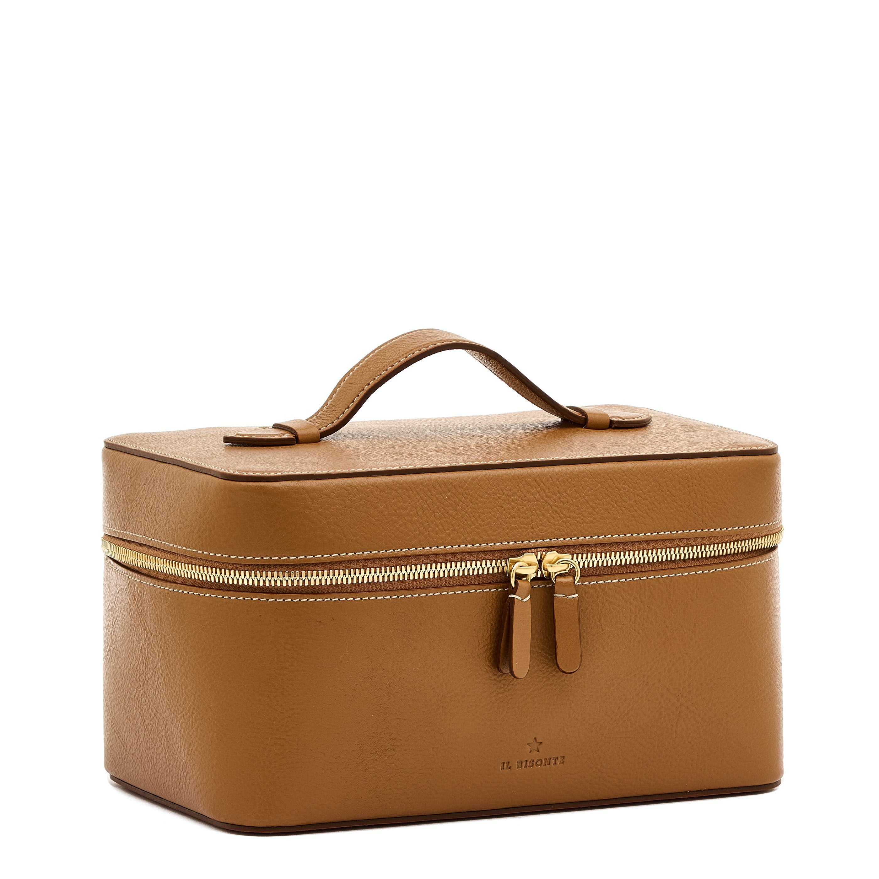 Il Bisonte Musa Kosmetiktasche Gianduia Vollleder