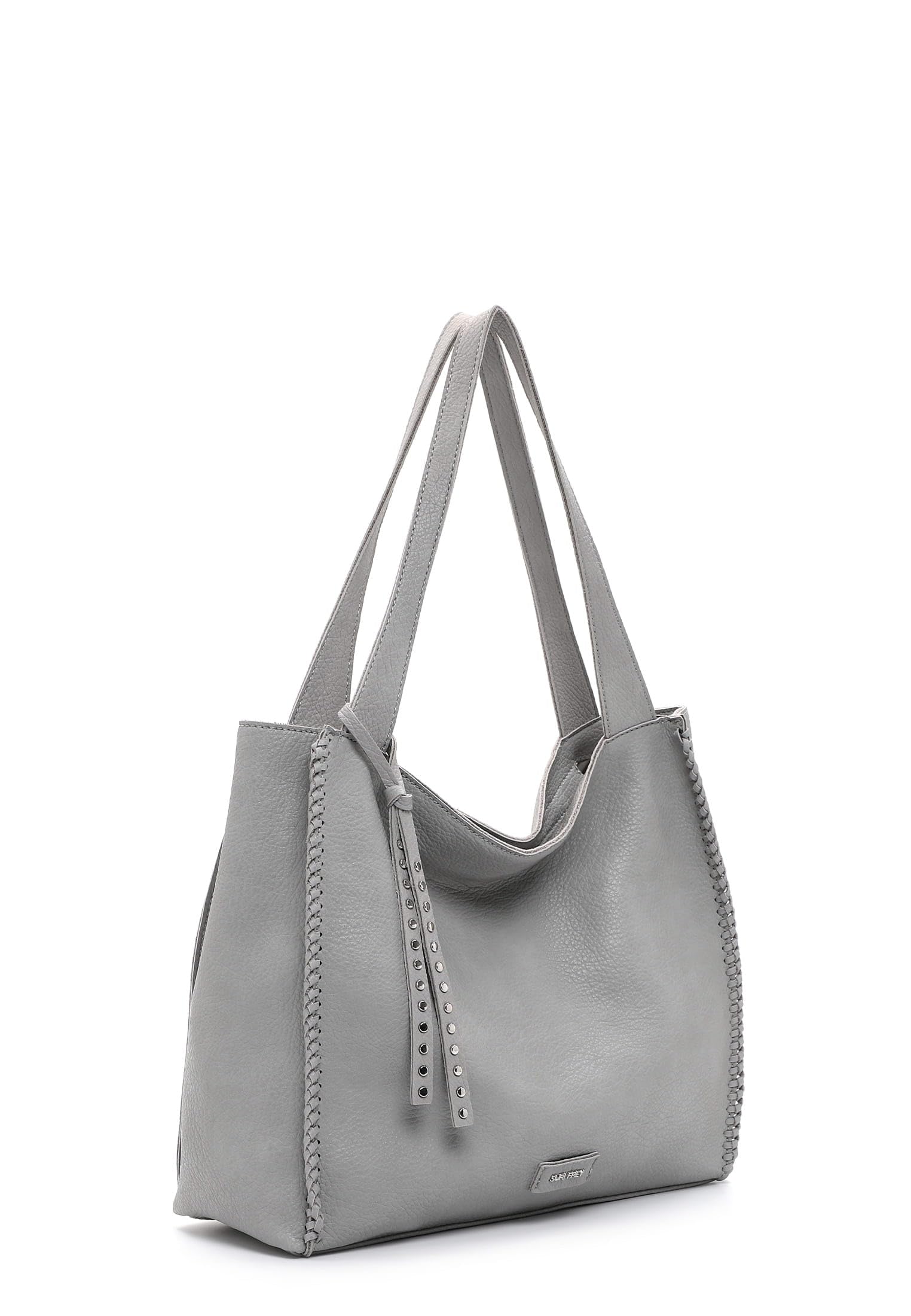 SURI FREY Franzy Cityshopper M Schultertasche Hellgrau DIN A4