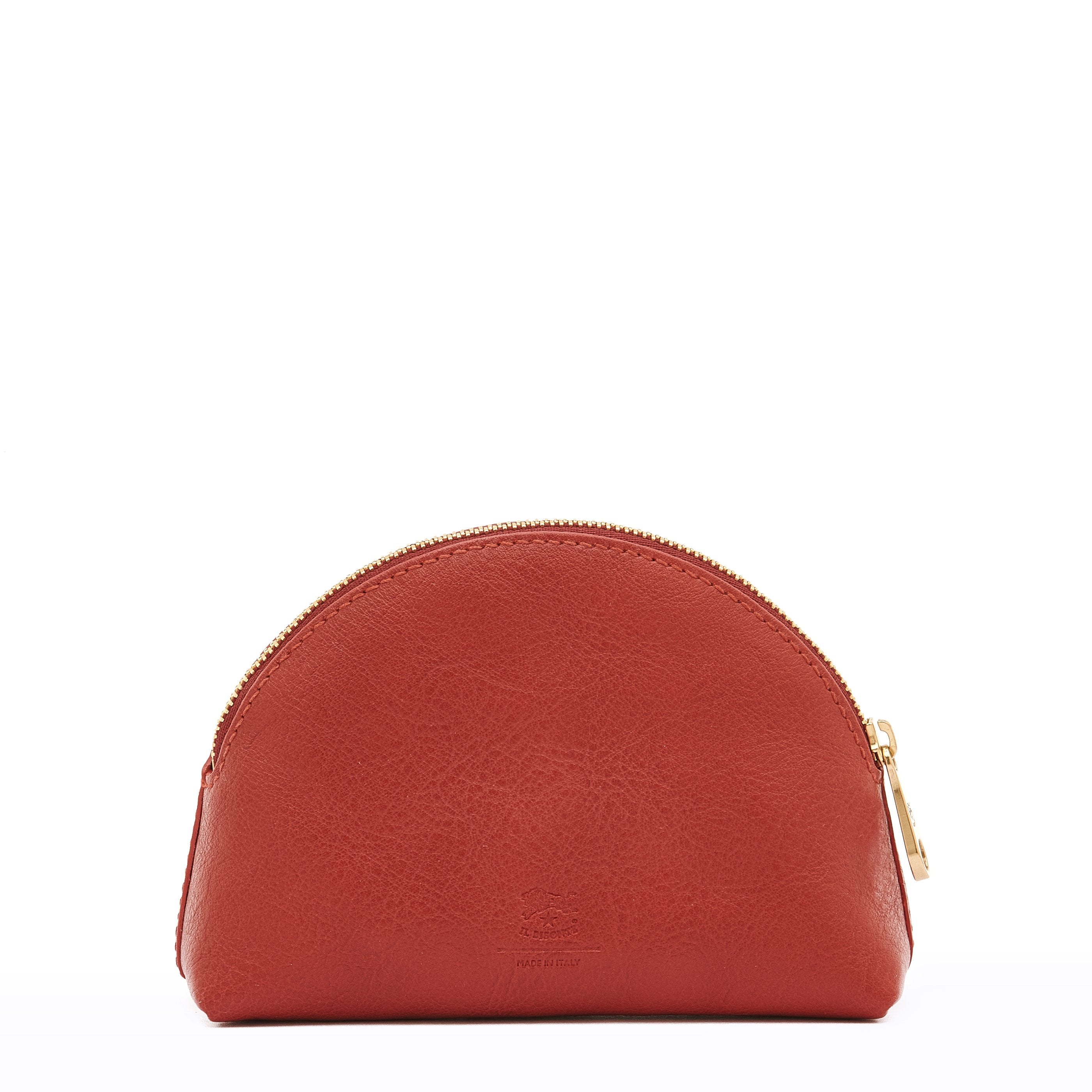 Il Bisonte Bigallo Pouch Leder rot Reißverschluss
