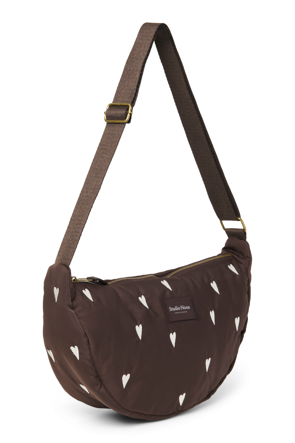 Studio Noos Puffy Bauchtasche Braun Herzen Damen