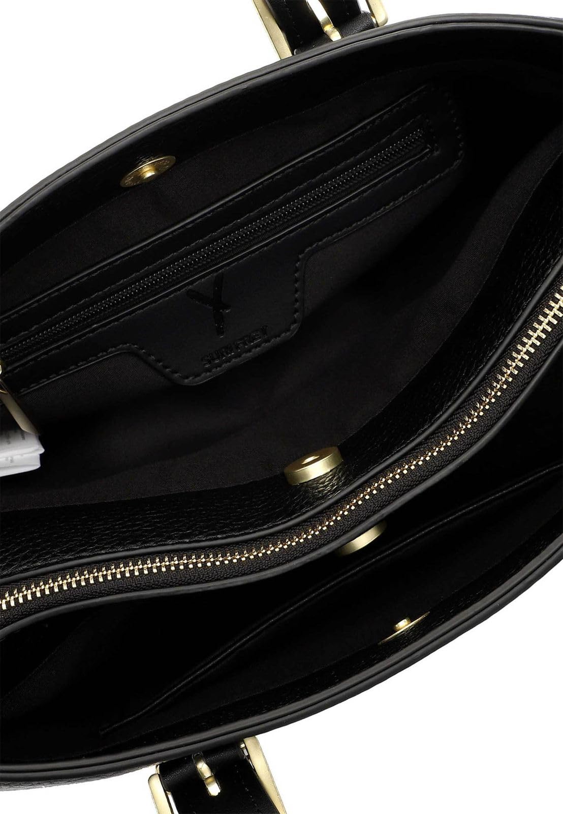 SURI FREY SFY Maggy Cityshopper L Shopper Schwarz genarbt