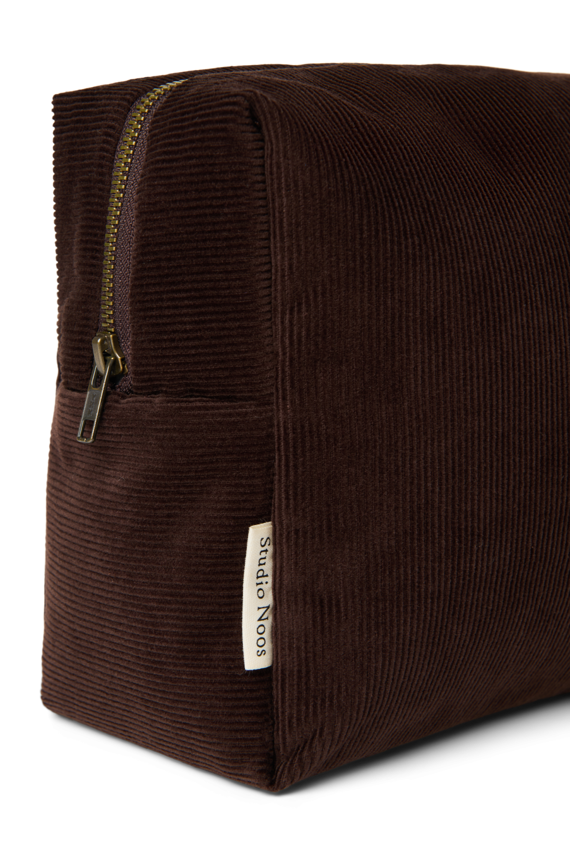 Studio Noos Rib Puffy Kulturtasche Dunkelbraun