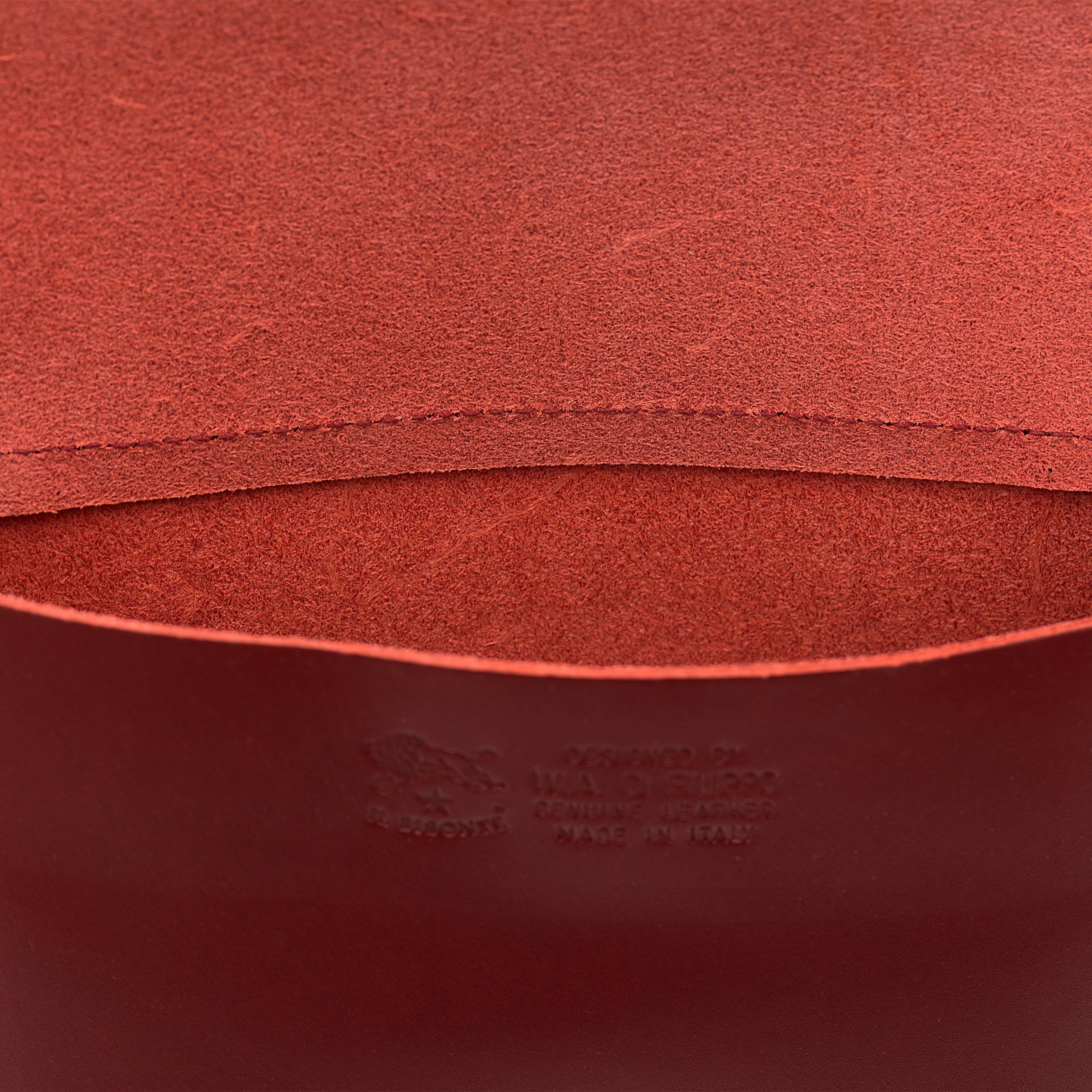 Il Bisonte Parione Gürteltasche Damen Leder rubinrot