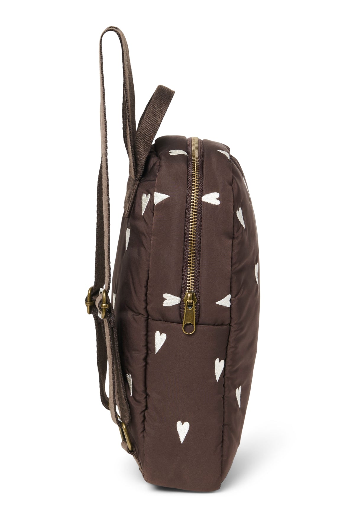 Studio Noos Puffy Mini Rucksack Kinder Braun Hearts 0-5 J