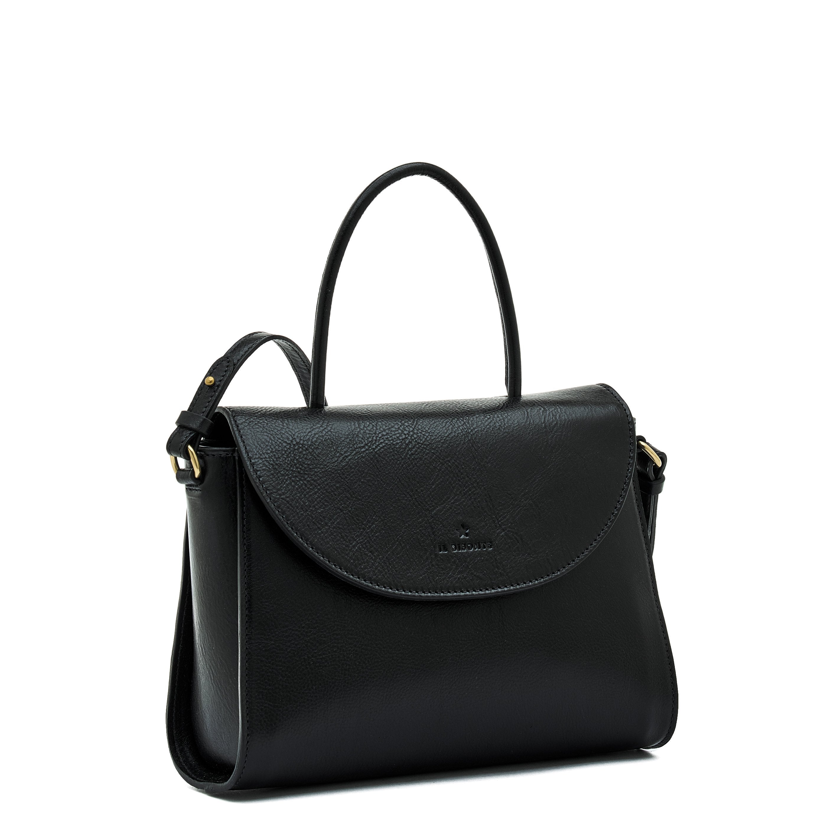 Il Bisonte 1978 Handtasche schwarz Vollleder
