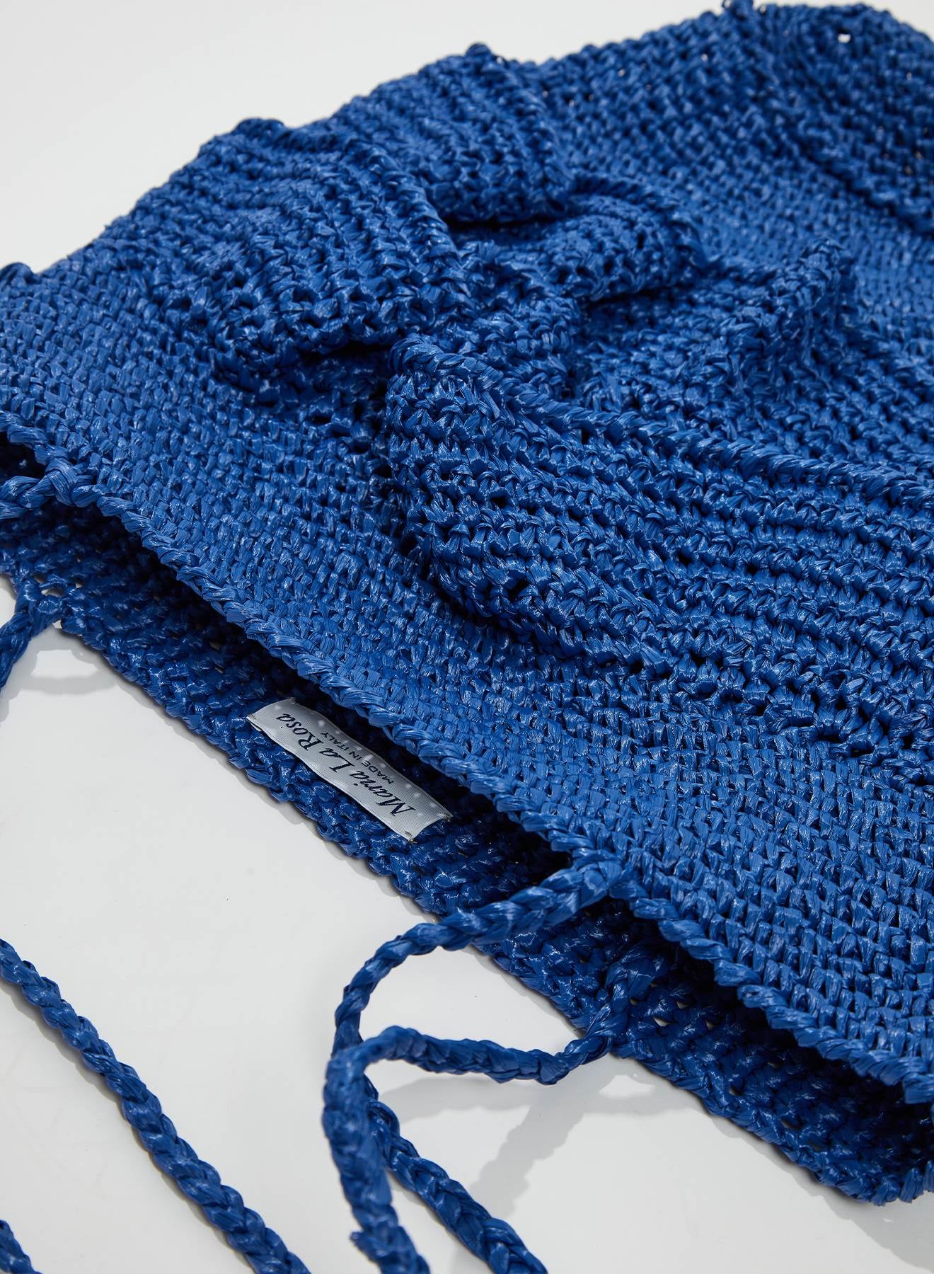 Maria la Rosa Blow SH013 Umhängetasche Blau Raffia