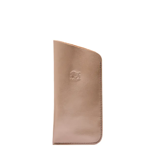Il Bisonte Brillenetui Bronze Metallic Leder