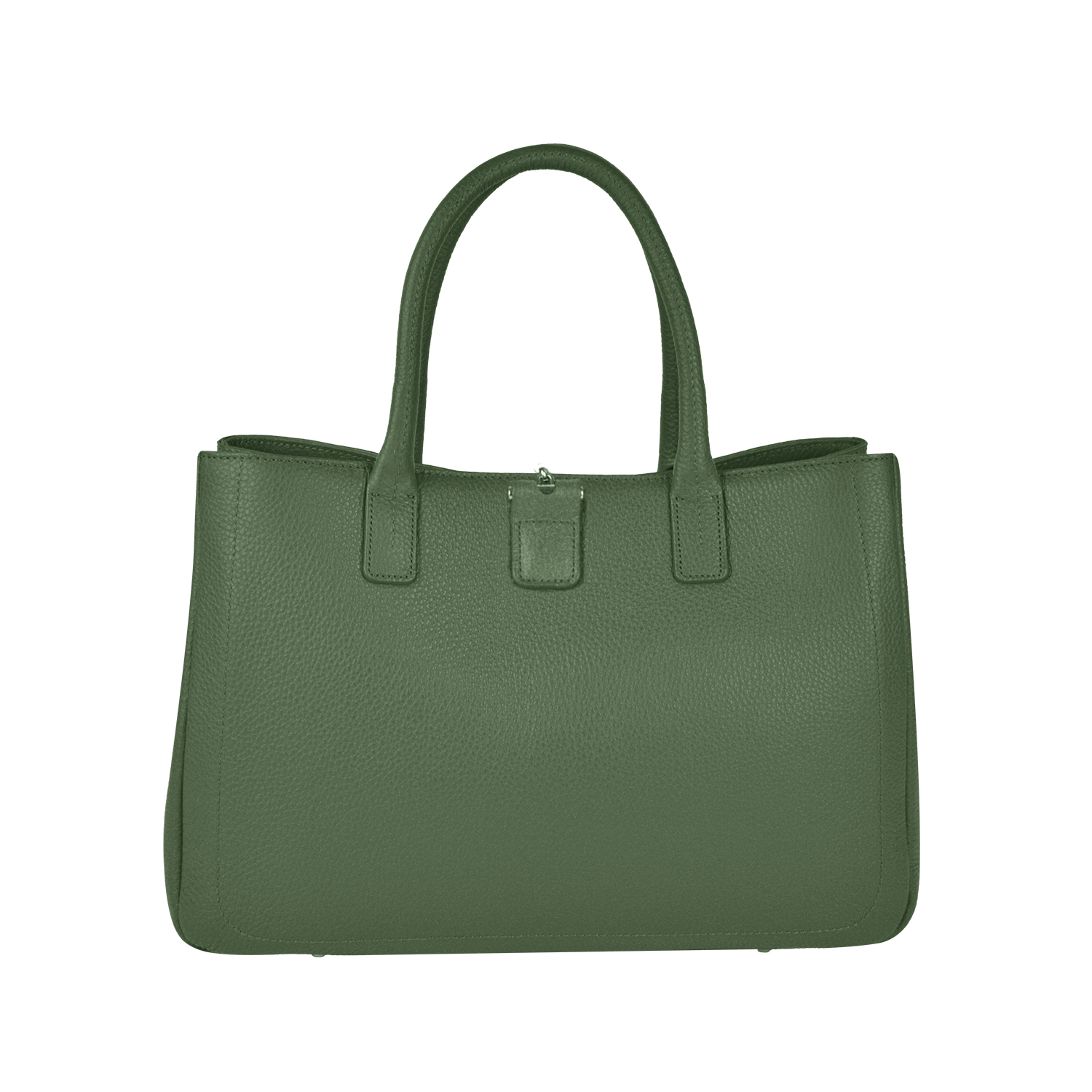 Lamarthe Paris Handtasche Khaki Vollleder 37 cm