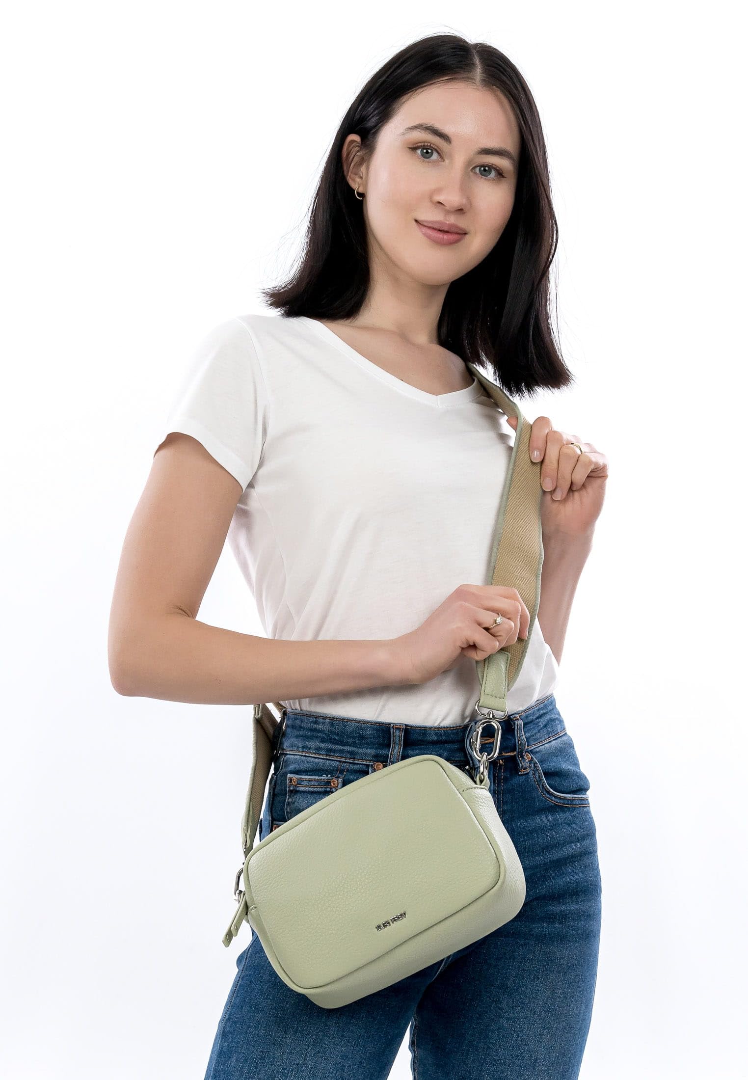 SURI FREY Hanny Shoulderbag Pistachio mit Zipper