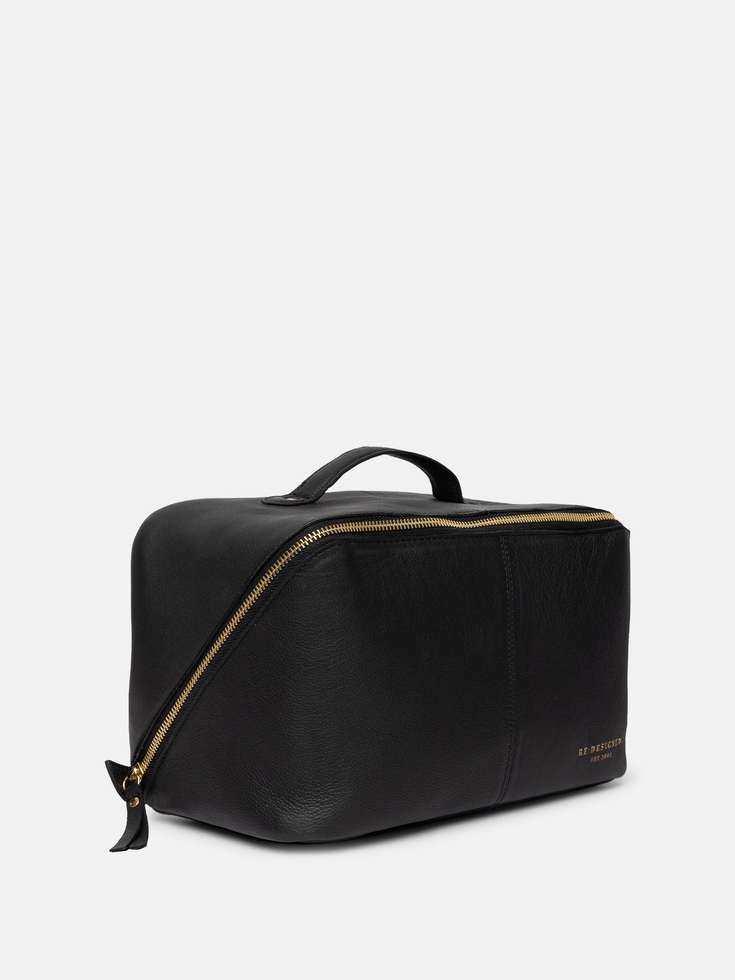 RE:DESIGNED Halima Big Kulturtasche Schwarz Vollleder