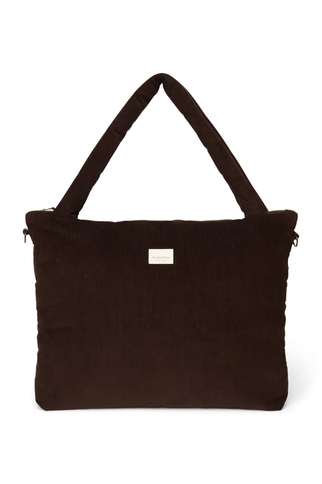 Studio Noos Rib Puffy Wickeltasche Dark Brown gerippt