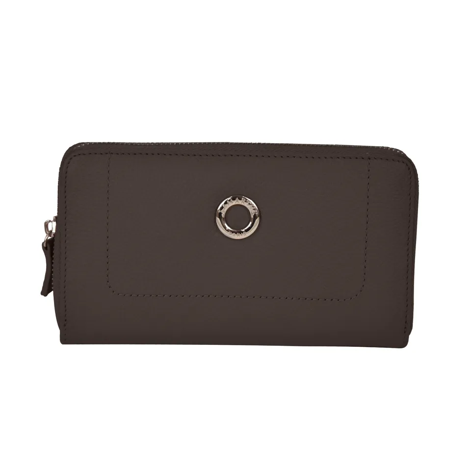Lamarthe Paris Geldbörse Braun Vollleder 19 cm