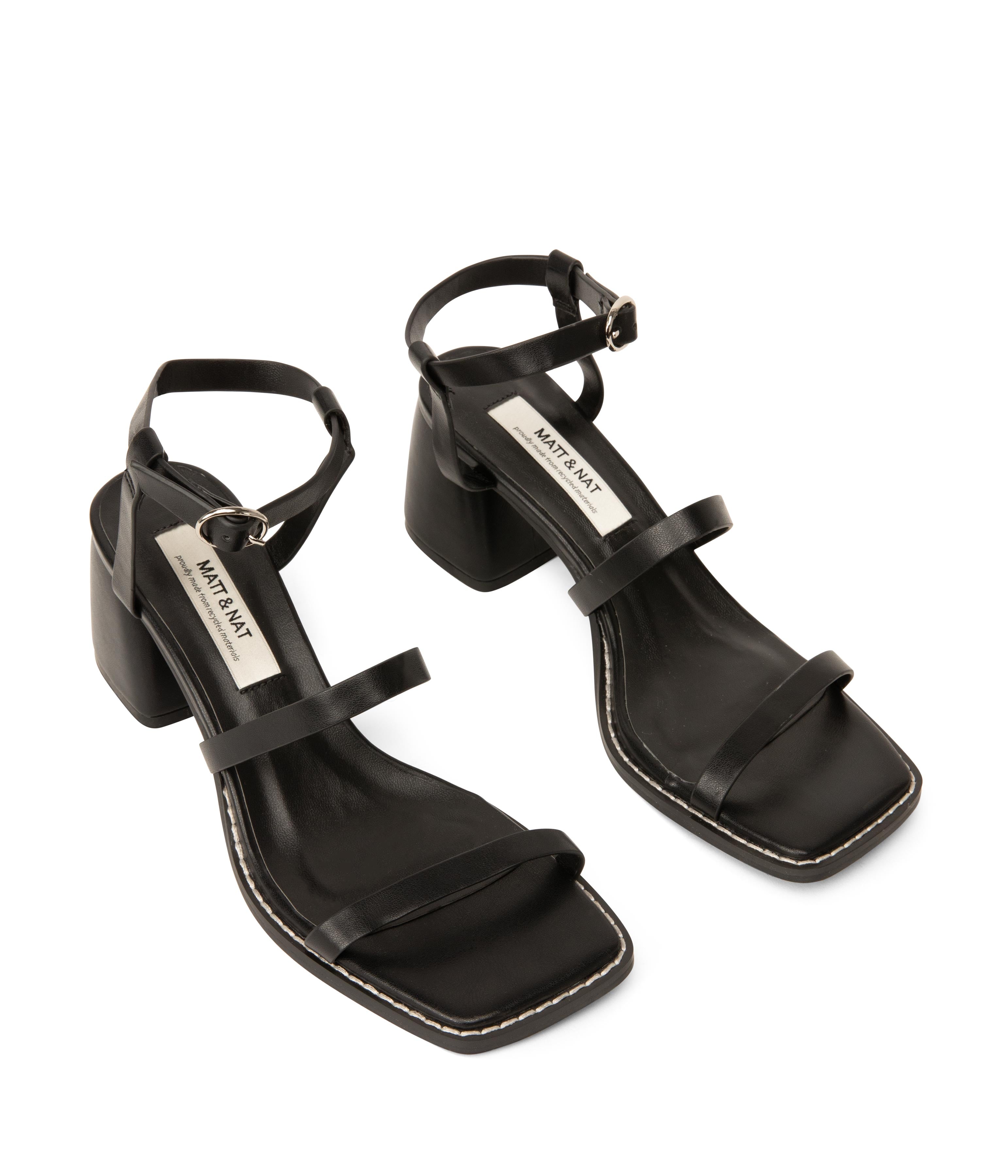 Matt & Nat Sokk Sandalen Schwarz mit Absatz