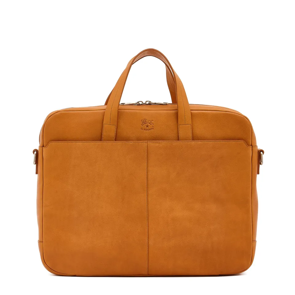 Il Bisonte Galileo Aktentasche Herren Natur Vintage-Leder