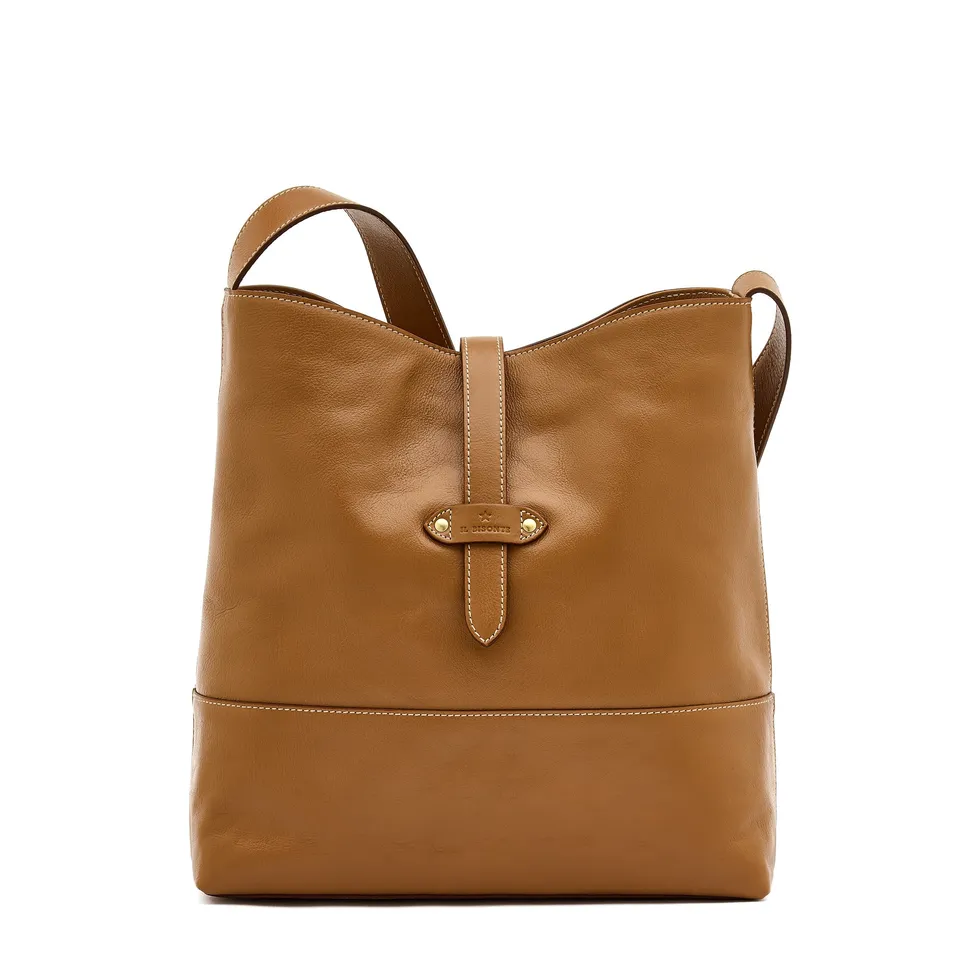Il Bisonte Archivio Schultertasche Vollleder Gianduia