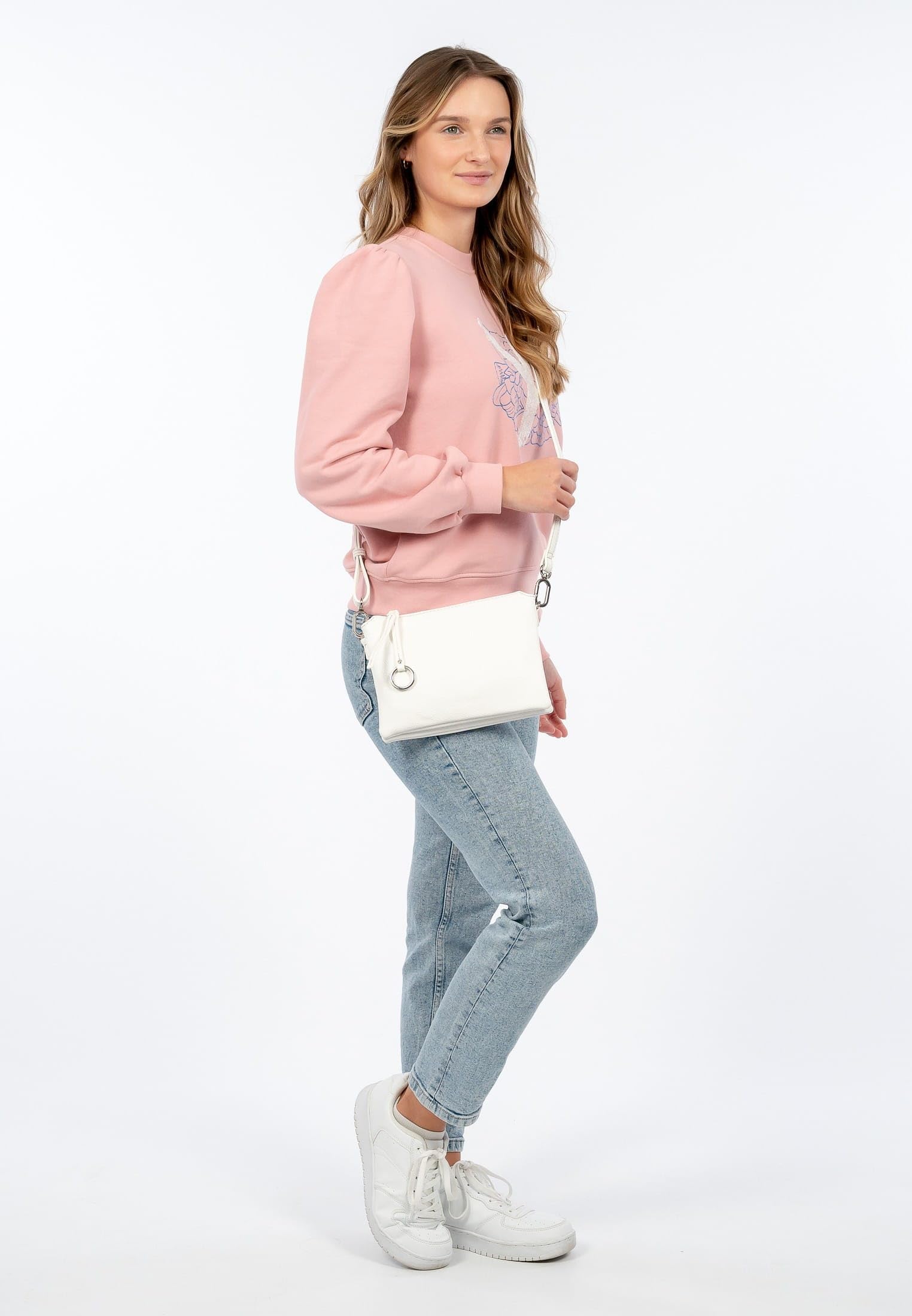 SURI FREY Debby 13600 Umhängetasche Weiß Leder-Optik