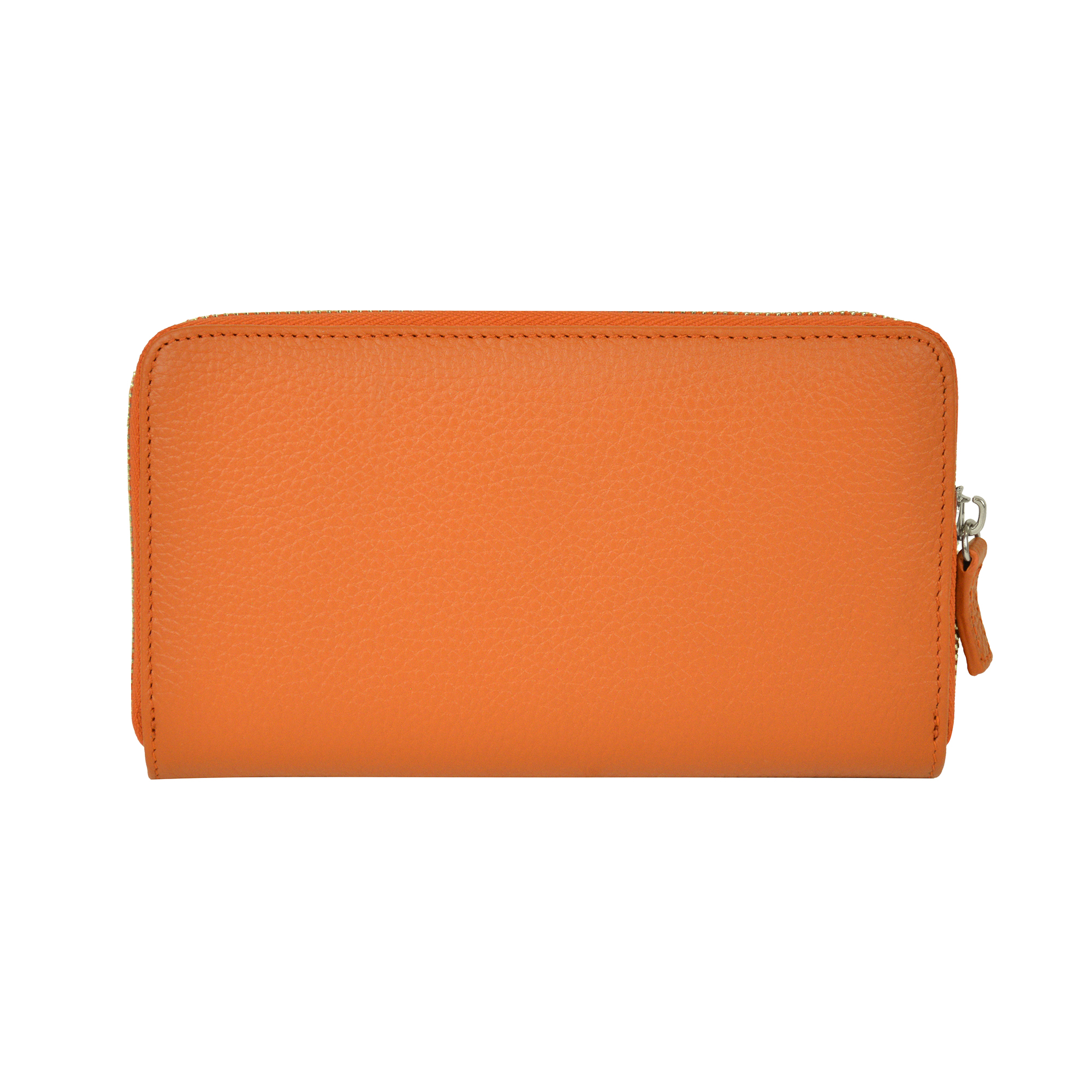 Lamarthe Paris Geldbörse Orange Spaltrindsleder