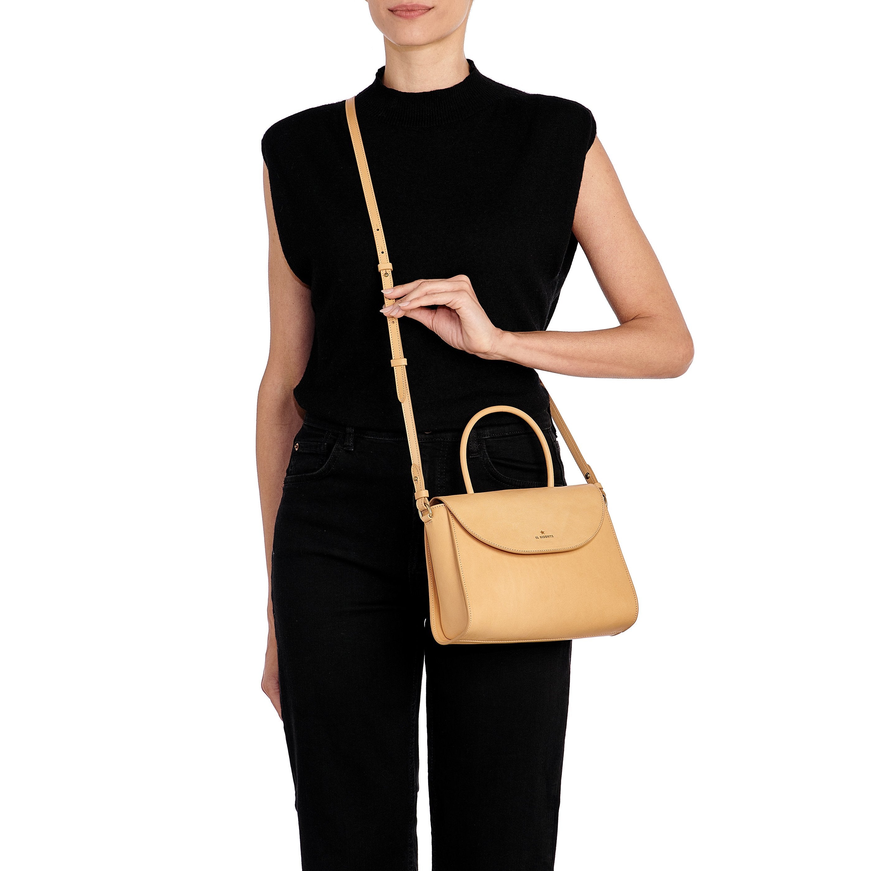 Il Bisonte 1978 Handtasche Damenleder natur