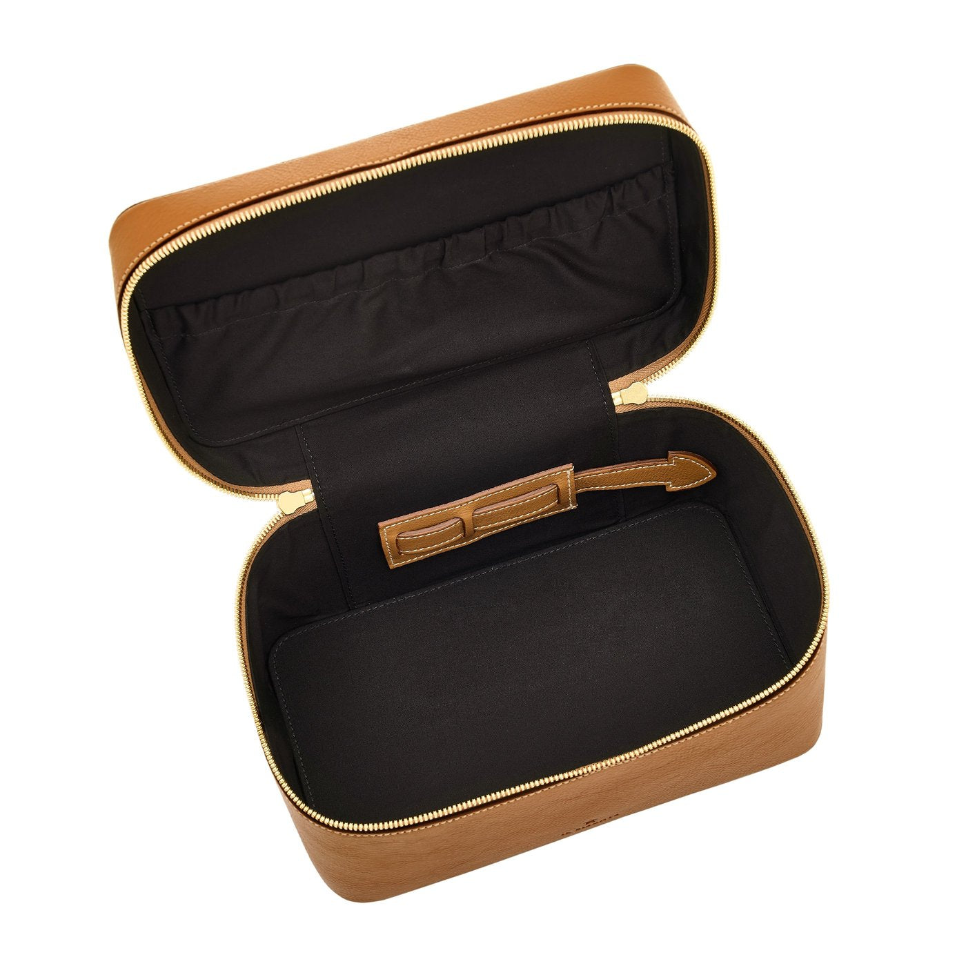 Il Bisonte Musa Kosmetiktasche Gianduia Vollleder