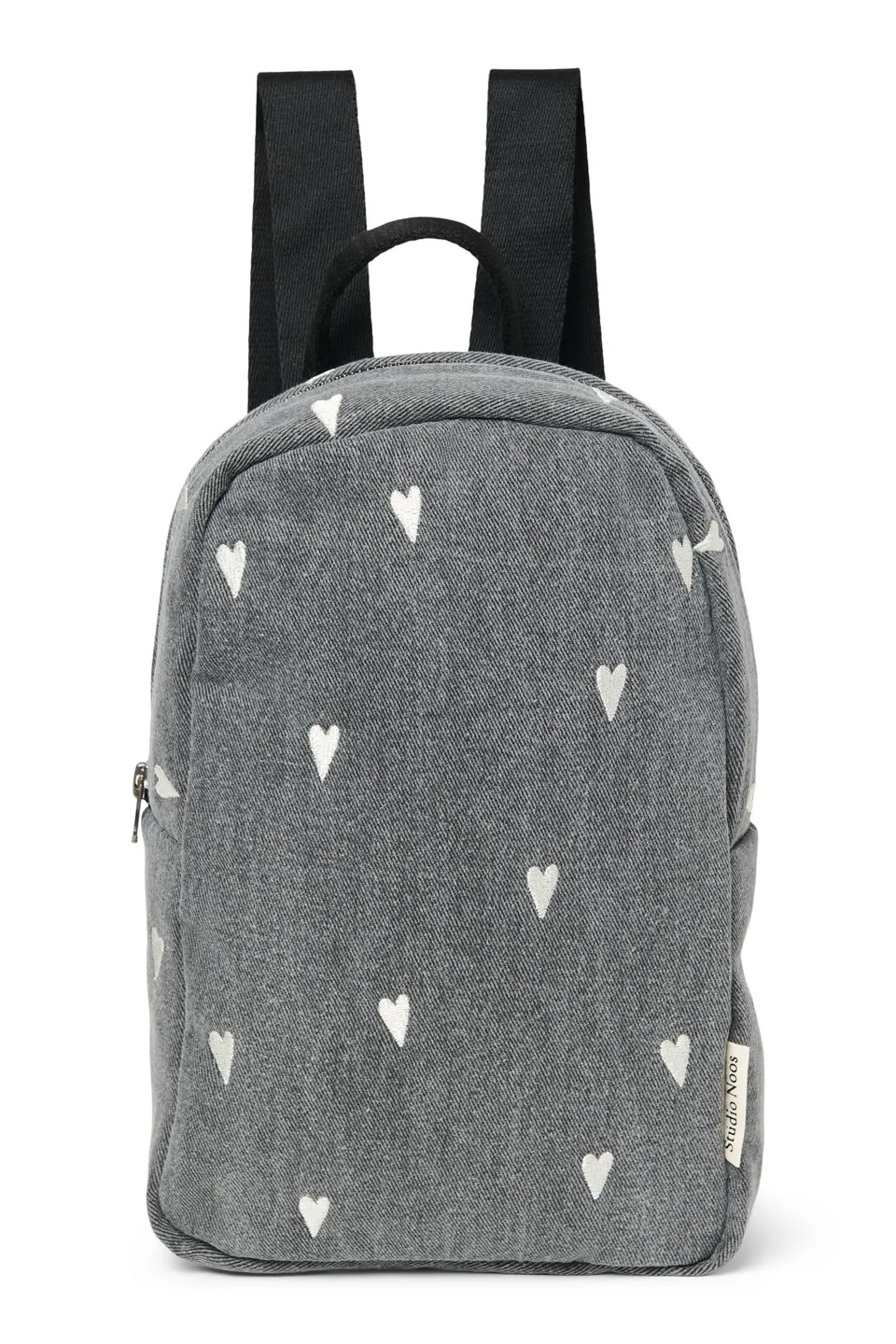 Studio Noos Denim Mini Backpack 1090 Rucksack Grey Hearts