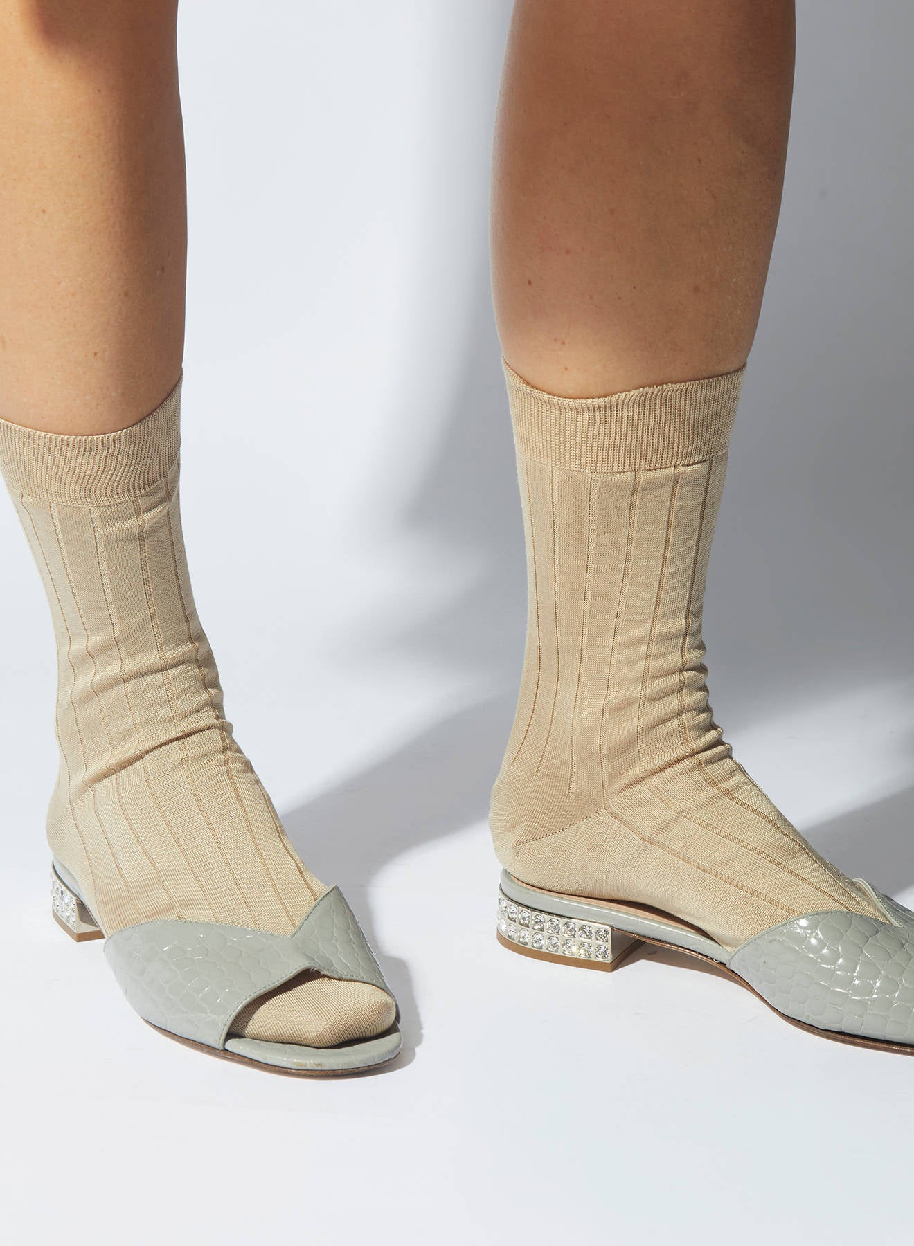 Maria la Rosa WD133UN4184 Socken Beige Seide