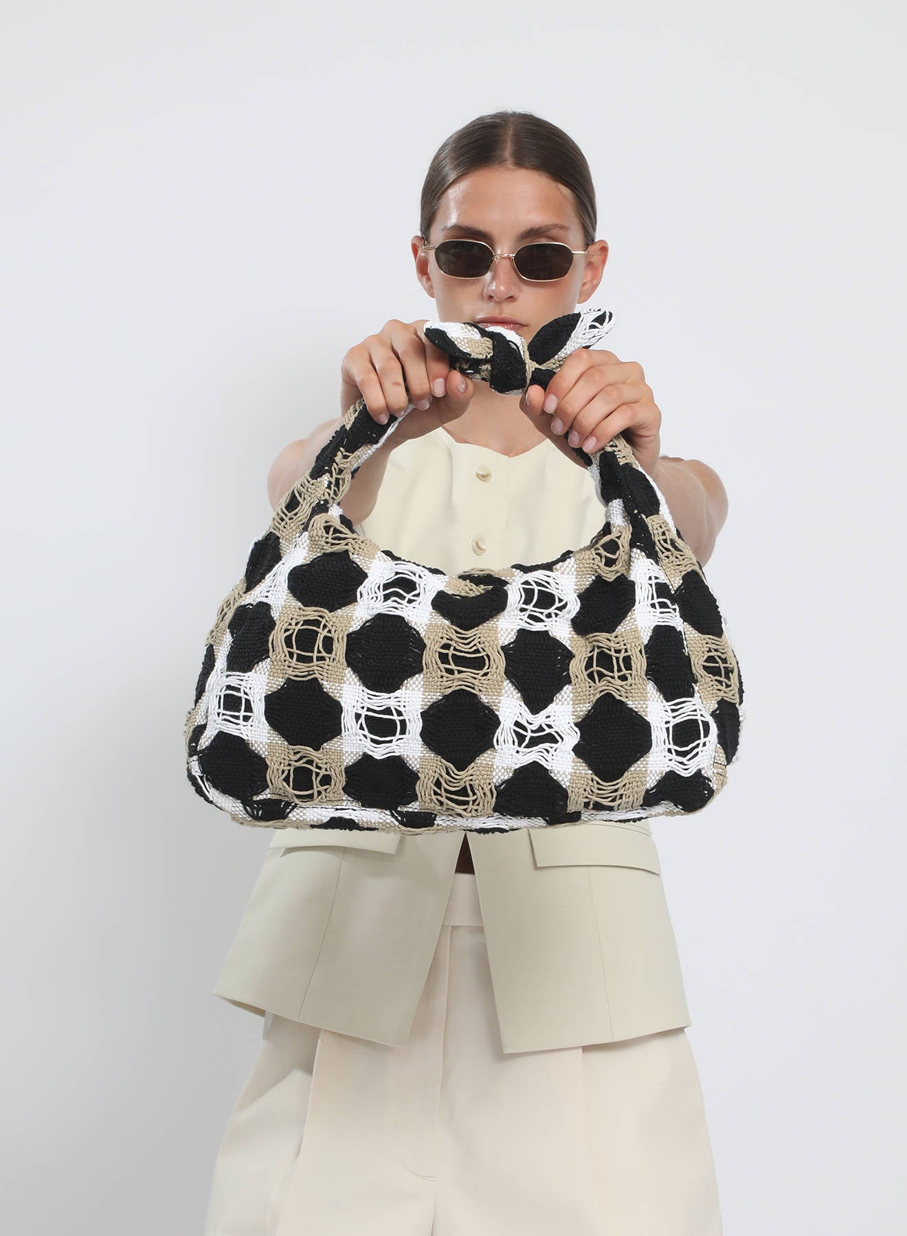 Maria la Rosa Nebula Bound Tasche Khaki Baumwolle