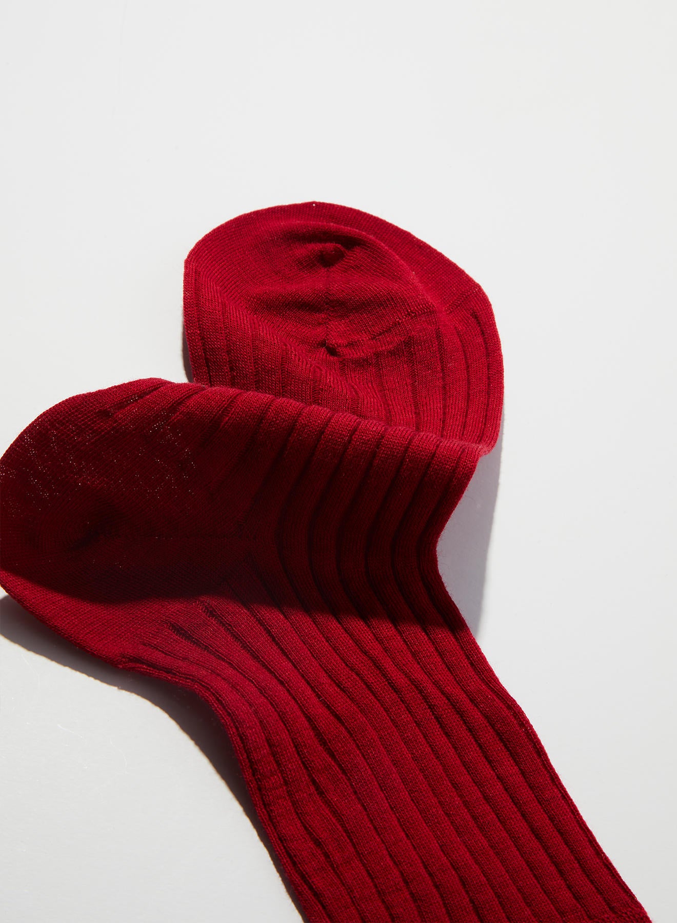Maria la Rosa WQ023UN2199 Socken Rot Wolle